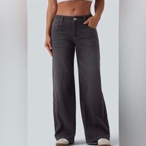 Halara Low Rise Baggy Wide Leg, Flex Denim Jeans. New with tags. Women's xs
